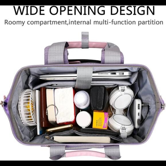 Laptop Backpack for Women, Anti Theft Backpacks with USB Charging Port RFID main image 4
